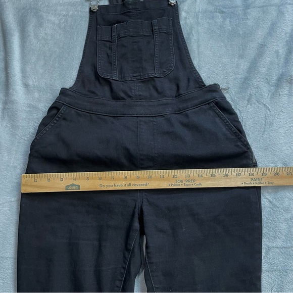 Abercrombie Overalls 26 / 2 Womens Black Raw Hem Side Zip Stretch - Picture 2 of 8
